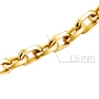 Цепь автомат из желтого золота, плетение якорное