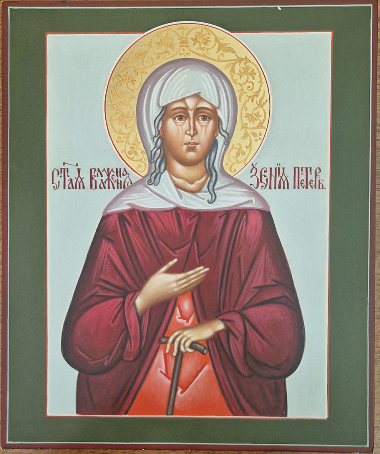 Рукописная икона Св. Ксения Петербургская, писаная икона 