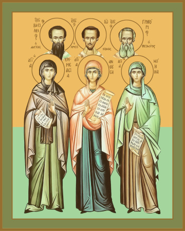 Емилия, Анфуса и Нонна, праведные , матери трех святителей, купить икону