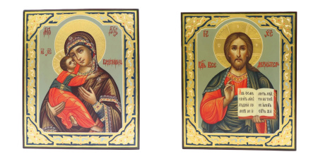 Владимирская БМ, Господь Вседержитель, венчальная пара