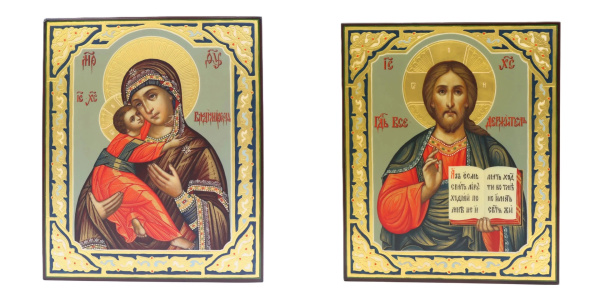 Владимирская БМ, Господь Вседержитель, венчальная пара