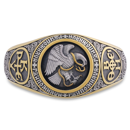 ПЕРСТЕНЬ ВИЗАНТИЙСКИЙ "БОРЬБА ОРЛА СО ЗМЕЕЙ"