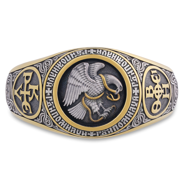 ПЕРСТЕНЬ ВИЗАНТИЙСКИЙ "БОРЬБА ОРЛА СО ЗМЕЕЙ"