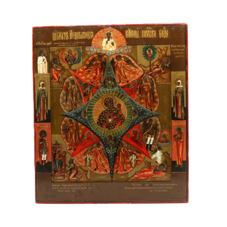 Икона Божией Матери Неопалимая Купина, 19 век