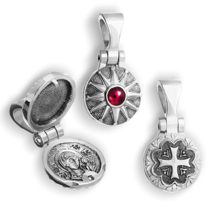 Складень «Казанская» серебро