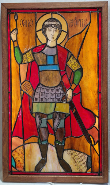 Георгий Победоносец, витраж