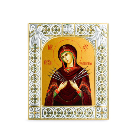 Икона Семистрельная икона Божией Матери в рамке