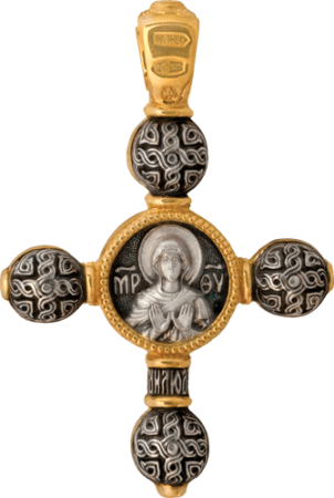 Крест «ГОСПОДЬ ВСЕДЕРЖИТЕЛЬ. БОЖИЯ МАТЕРЬ АССУНТА»
