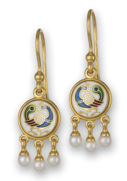 Серьги "ПАВЛИН"