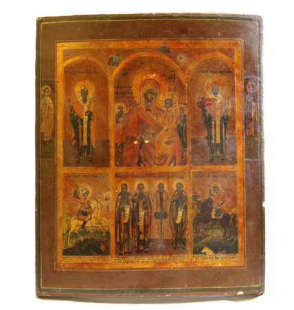 Икона Божией Матери В скорбех и печалех Утешение, 19 век