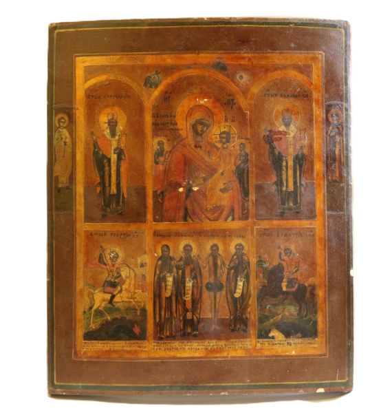 Икона Божией Матери В скорбех и печалех Утешение, 19 век