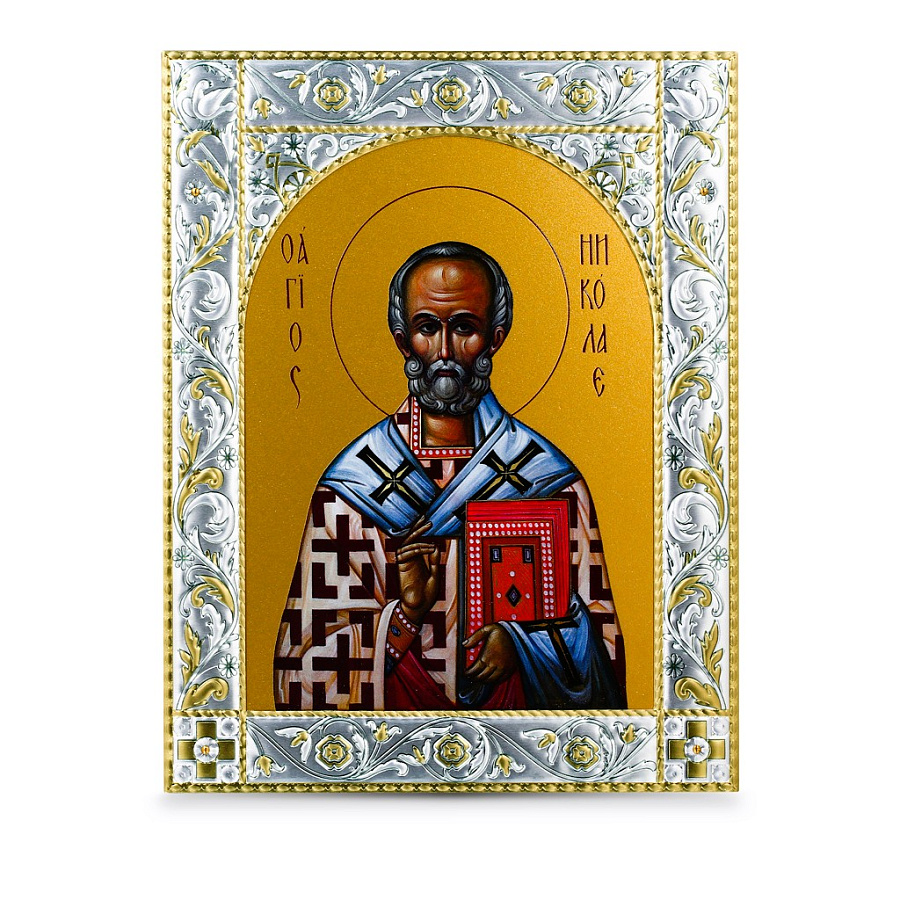Икона Николай чудотворец, архиепископ Мир Ликийских, святитель в рамке 