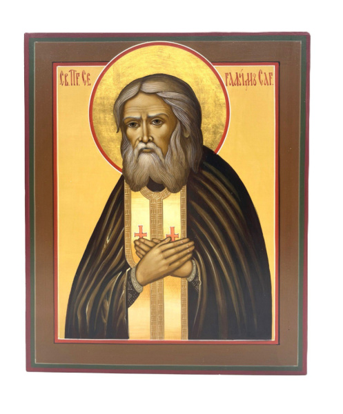 Серафим Саровский преподобный, писанная икона