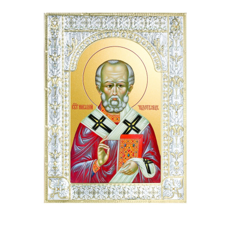 Икона Николай чудотворец, архиепископ Мир Ликийских, святитель в рамке