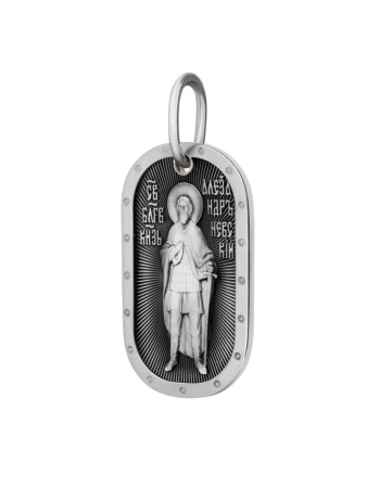 Медальон "Св. Александр Невский" с молитвой Отче Наш