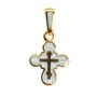 Детский крестик «КРЭ23сз» перламутровый серебро/золото
