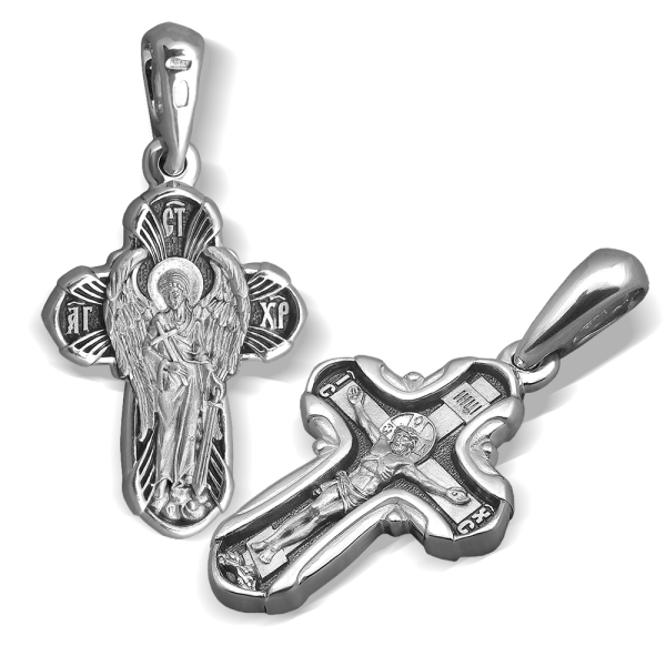 Нательный крест «Ангел Хранитель» КР048 серебро