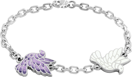 Браслет с христианским символом «Голубь и голубка»