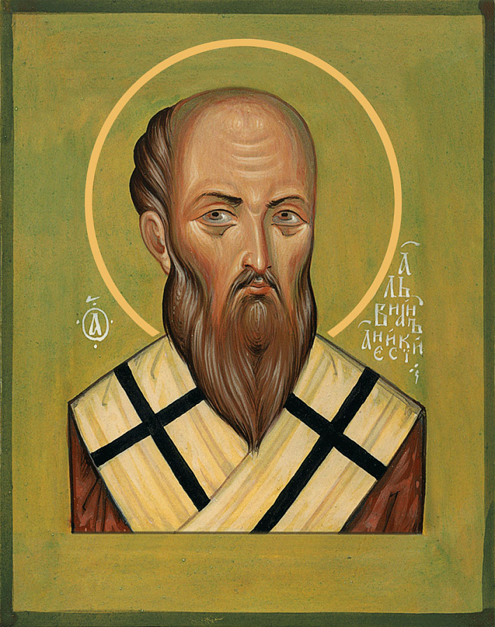 Икона Альвиан Анейский (Аникийский) священномученик, поясной образ 