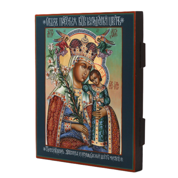 Неувядаемый цвет, писаная икона Божией Матери