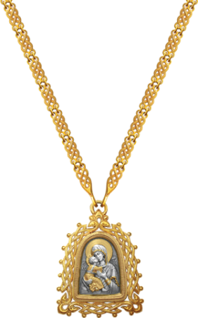 Иконка Божией Матери «ВЛАДИМИРСКАЯ» (в ажурной оправе)