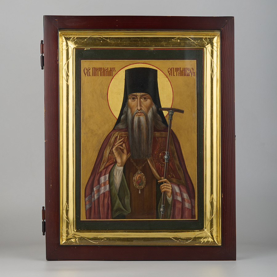Рукописная икона Св. Питирим Тамбовский, писаная икона 