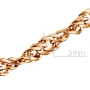 Цепь автомат из красного золота, плетение двойное панцирное