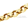 Цепь автомат из желтого золота, плетение бельцер (ролло)