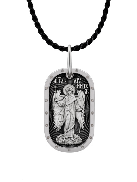 Медальон "Ангел Хранитель" с молитвой Отче Наш
