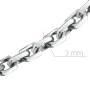 Цепь автомат из серебра, плетение якорное