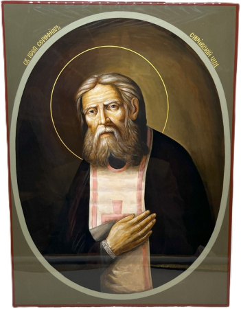 Серафим Саровский преподобный, писанная икона