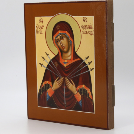 Семистрельная икона Божией Матери, писаная икона