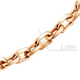 Цепь автомат из красного золота, плетение якорное