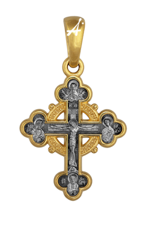 «Распятие. Прп. Серафим Саровский. Икона Богоматери «Всех радостей Радость»