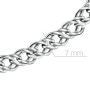 Цепь автомат из серебра, плетение двойной ромб