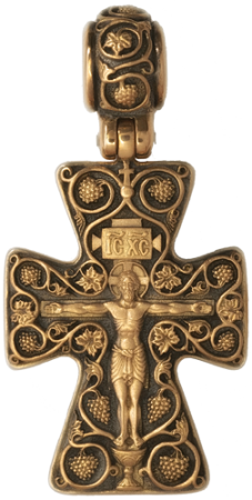 Крест «РАСПЯТИЕ. БОЖИЯ МАТЕРЬ КИРИОТИССА-НИКОПЕЯ»