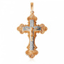 Крест из комбинированного золота