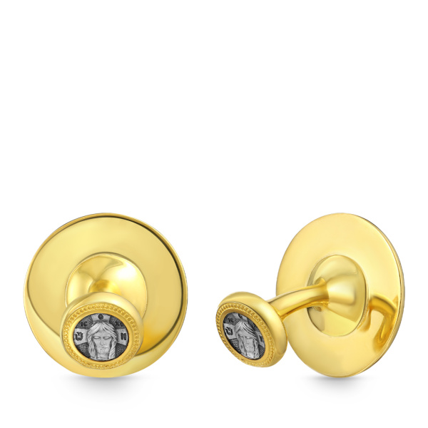 Запонки православные позолота