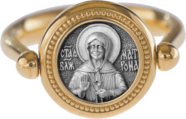 Перстень с иконой "Святая блаженная Матрона"