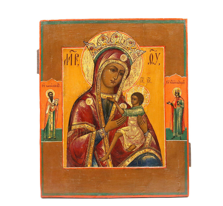 Старинная икона Пресвятая Богородица Арапетская (Аравийская, О Всепетая Мати), 19 век 