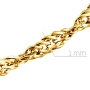 Цепь автомат из желтого золота, плетение двойное панцирное
