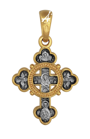 «Распятие. Прп. Серафим Саровский. Икона Богоматери «Всех радостей Радость»