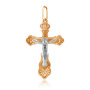 Крест из комбинированного золота