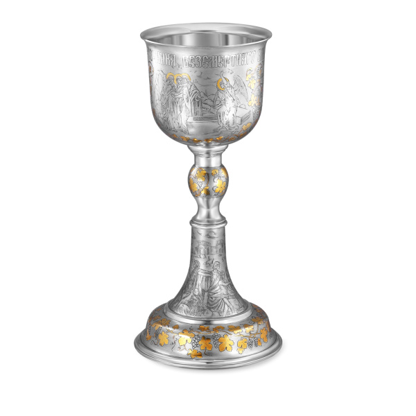 Евхаристический набор из серебра с позолотой 1 литр