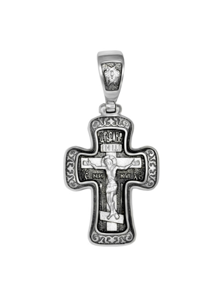 Крест "Распятие" с молитвой "Да Воскреснет Бог"