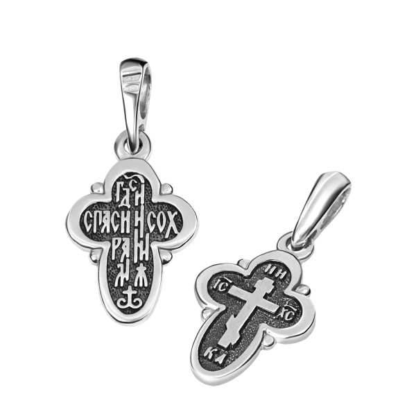 Детский крест из серебра "Осьмиконечный"