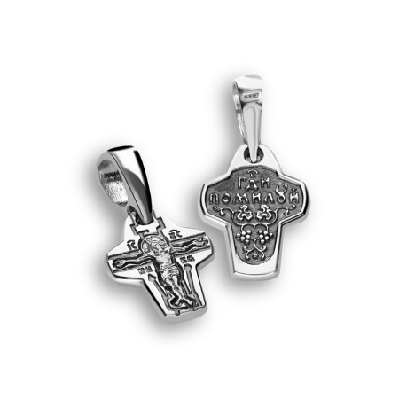 Детский крестик для крещения младенцев «КР 057 с» серебро