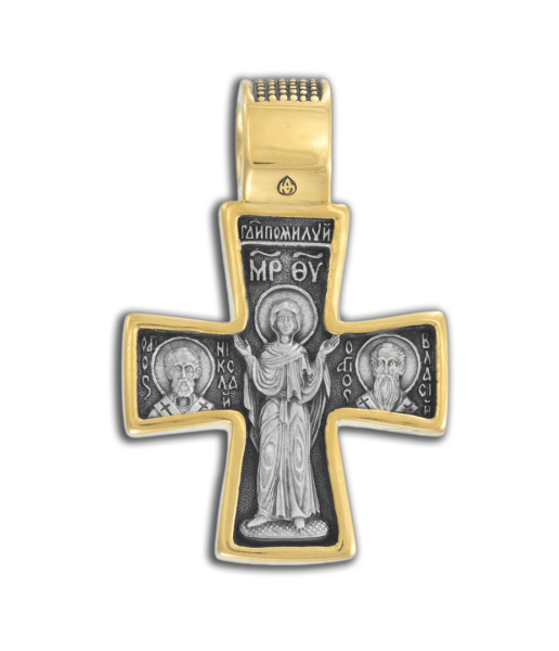 Крест "СПАС НЕРУКОТВОРНЫЙ. ОРАНТА"