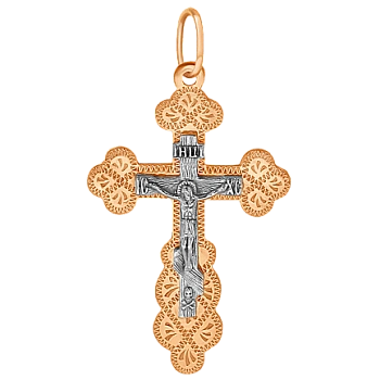 Крест из комбинированного золота