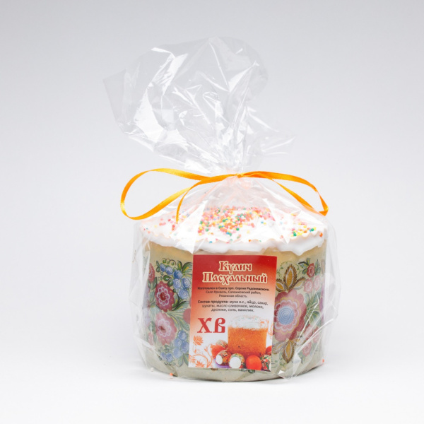 Кулич Пасхальный «Даниловский», Освященный, 150 гр., Прозрачная упаковка